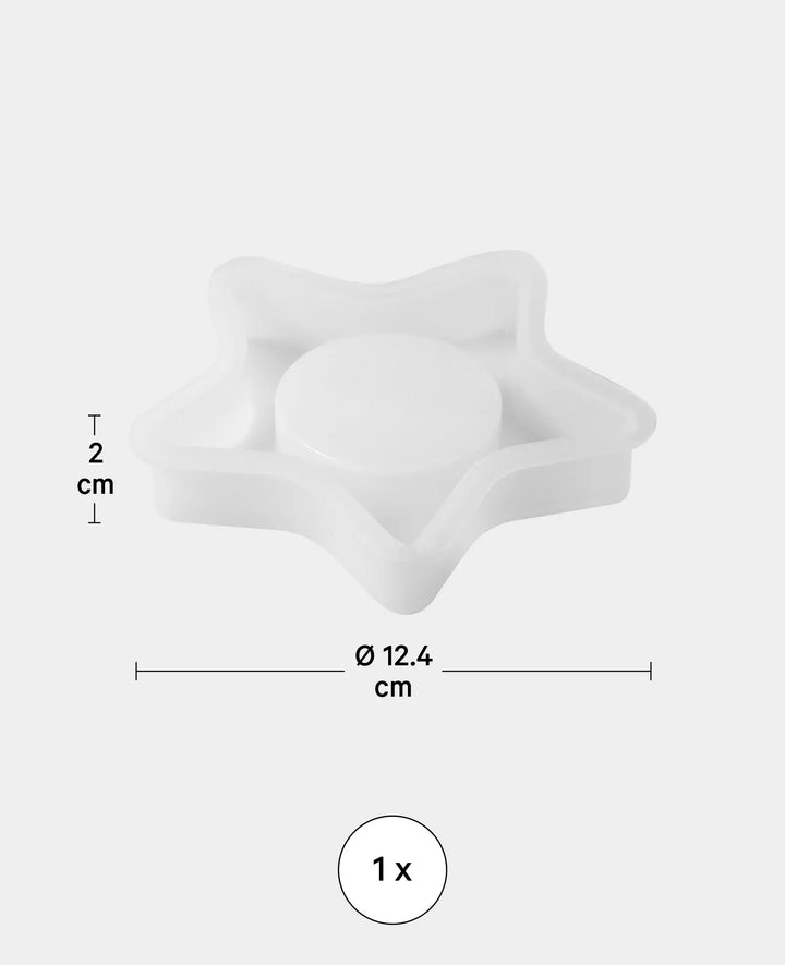 Silicone Mould, Tealight Holder Star, 124 x 20 mm