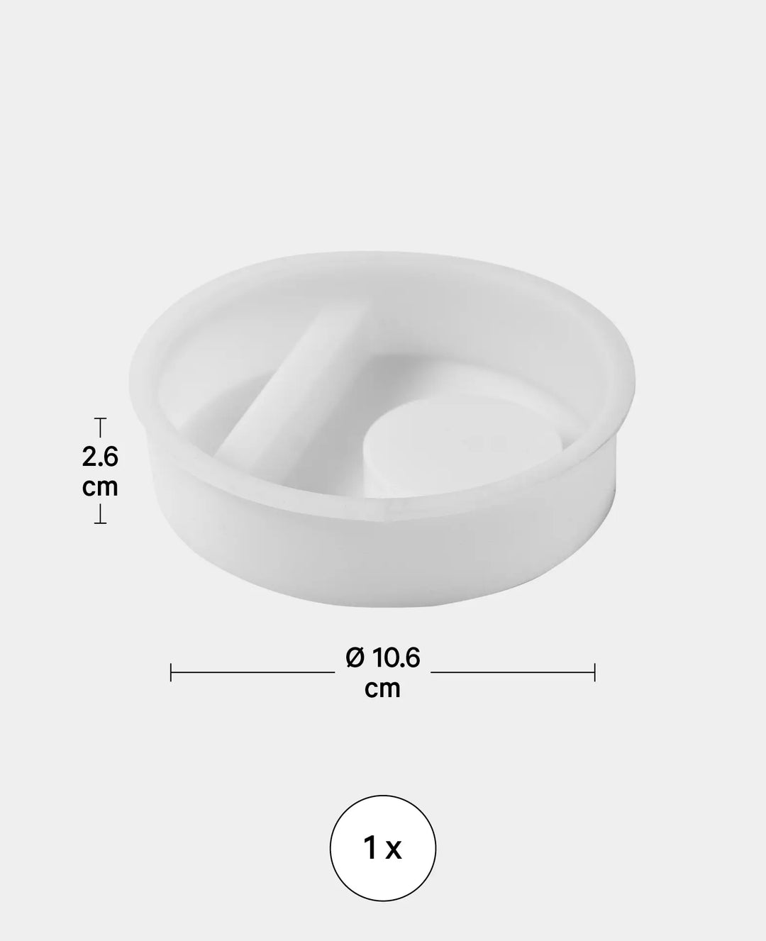 Silicone mold, tea light holder for Steckleiste, 106 x 26 mm