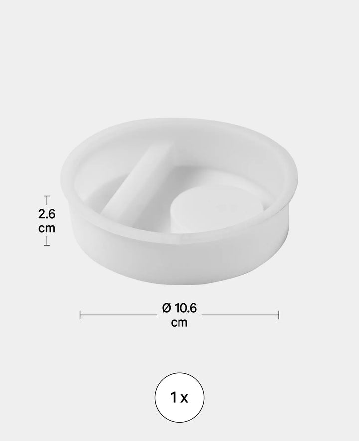 Silicone mold, tea light holder for Steckleiste, 106 x 26 mm