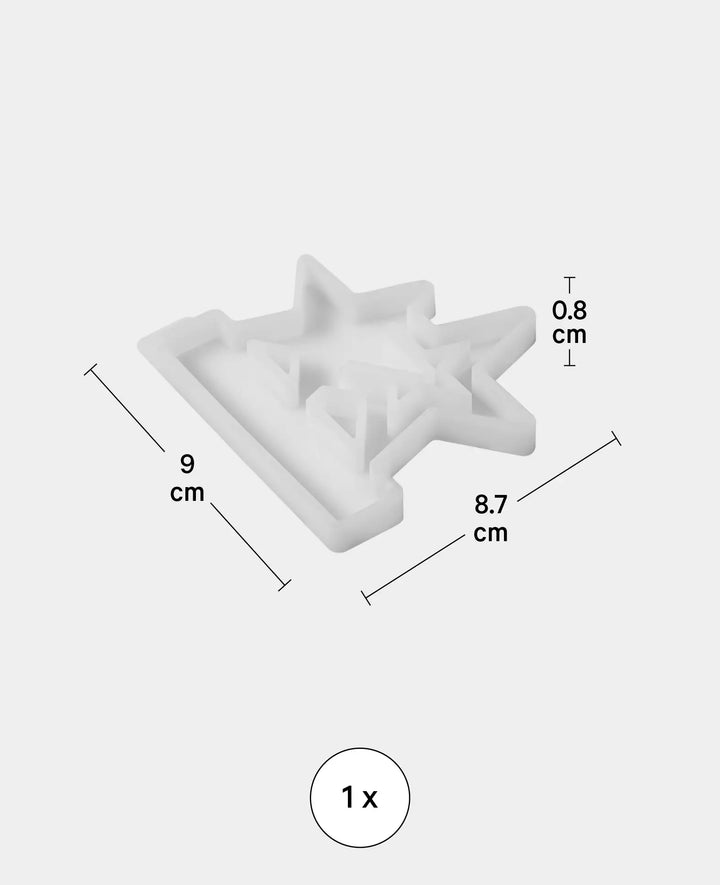 Silicone mold, stars for plug-in strip, 90 x 87 x 8 mm
