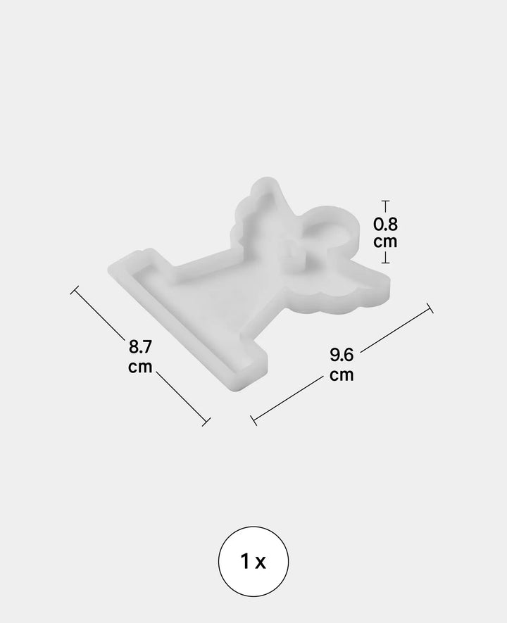 Silicone Mould, Angel for plug-in strip, 87 x 96 x 8 mm