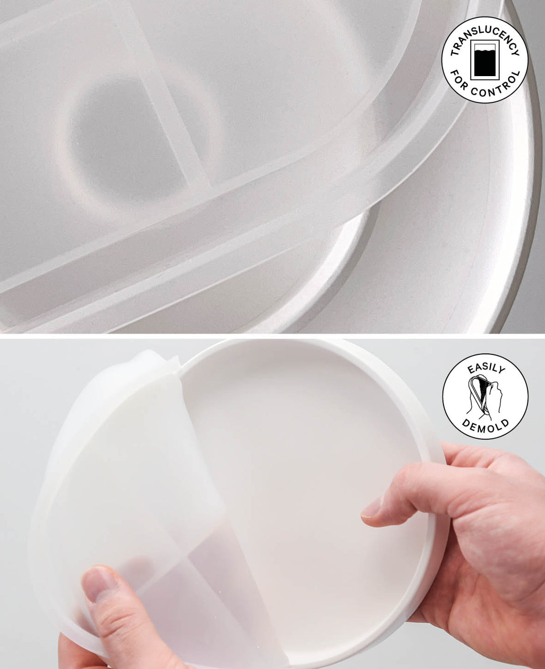 Moule en silicone, dessous de verre ovale grand, 240 x 102 x 20 mm