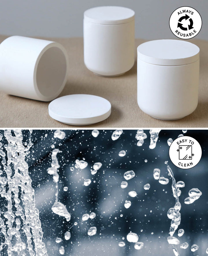 Silicone mold, fluted jar with lid, ø 76 x 100 mm