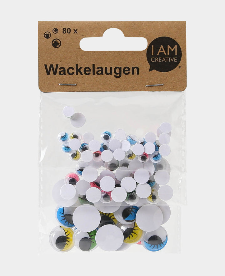 Yeux mobiles Cils 3 tailles, 80 p.