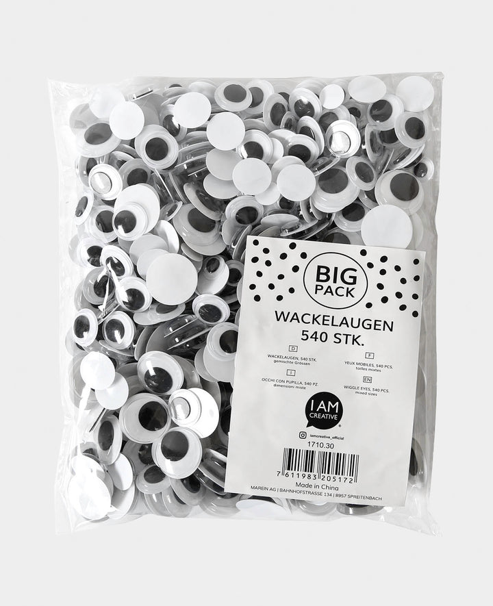 Yeux mobiles Big Pack, ø 10 à 20 mm, 540 pces.