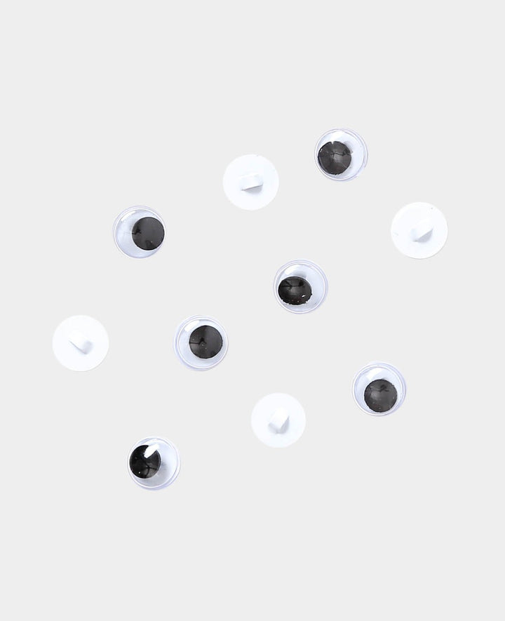 Yeux mobiles avec boucle, ø 8 mm, 10 pc.