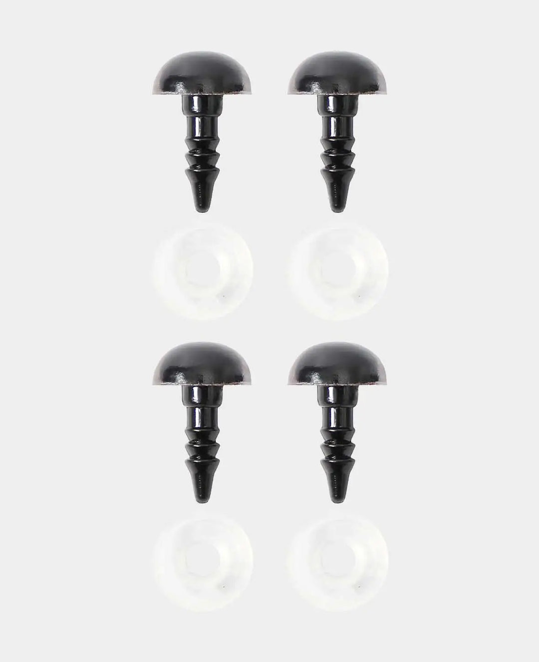 Safety Eyes with Closure, approx. ø 10 mm, Brown, 4 pcs.