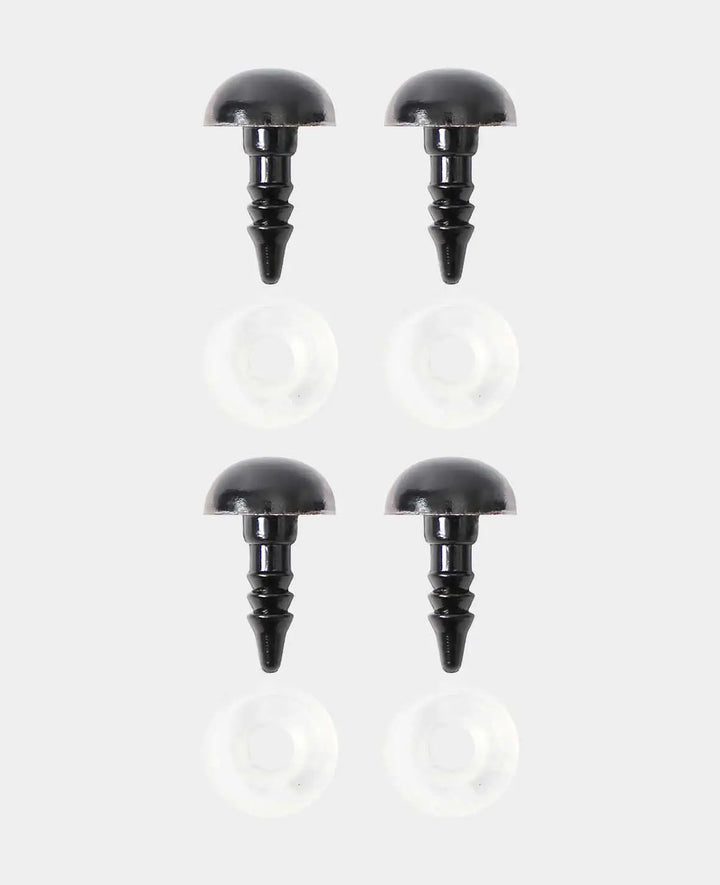Safety Eyes with Closure, approx. ø 10 mm, Brown, 4 pcs.