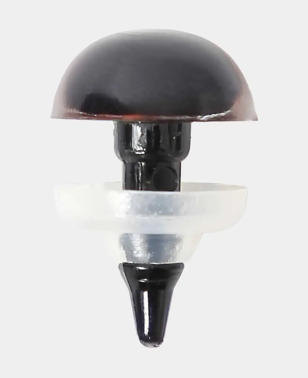 Safety Eyes with Closure, approx. ø 10 mm, Brown, 4 pcs.