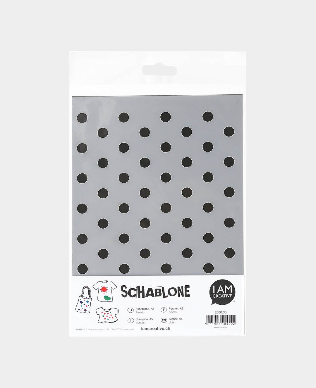 Template Dots, 148 x 210 mm (A5), White translucent