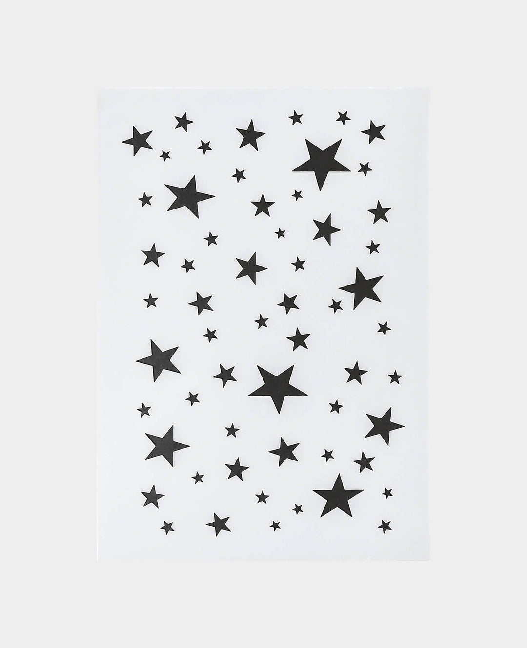 Schablone Sterne, 148 x 210 mm (A5), Weiss transluszent