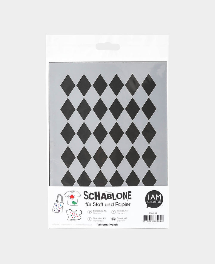 Schablone Diamond, 148 x 210 mm (A5), Weiss transluszent