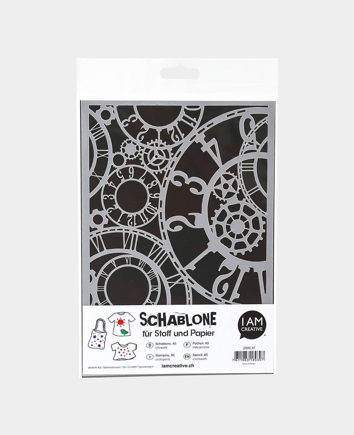 Clockwork template, 148 x 210 mm (A5), white translucent