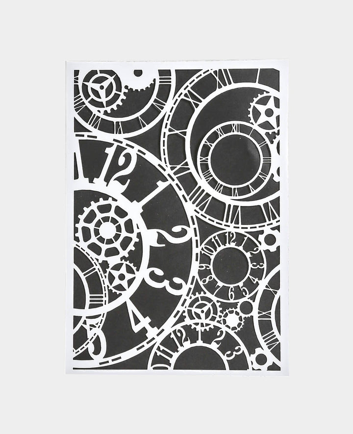 Clockwork template, 148 x 210 mm (A5), white translucent