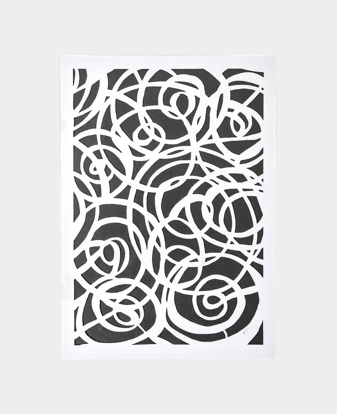 Pochoir gribouillis, 148 x 210 mm (A5), blanc translucide