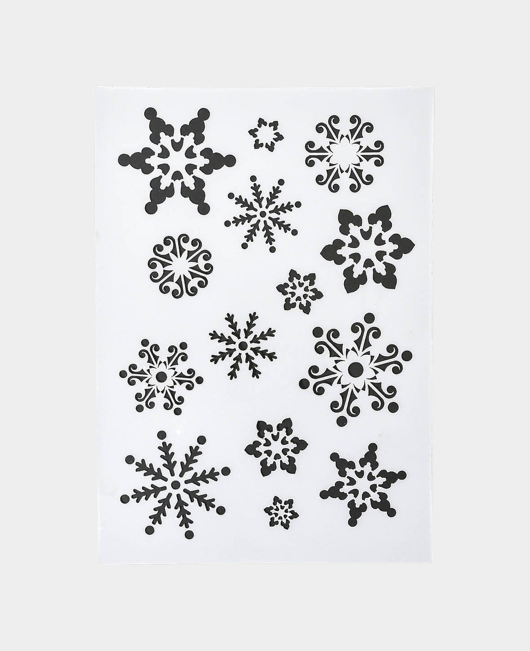 Snowflake stencil, 148 x 210 mm (A5), white translucent
