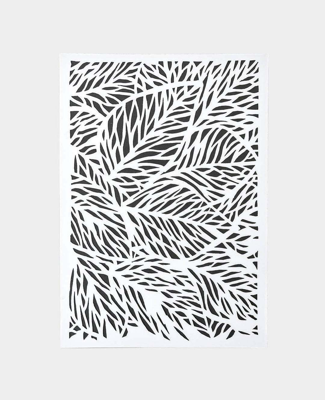 Summer Leaves Stencil, 148 x 210 mm (A5), White Translucent