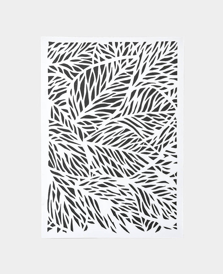 Summer Leaves Stencil, 148 x 210 mm (A5), White Translucent