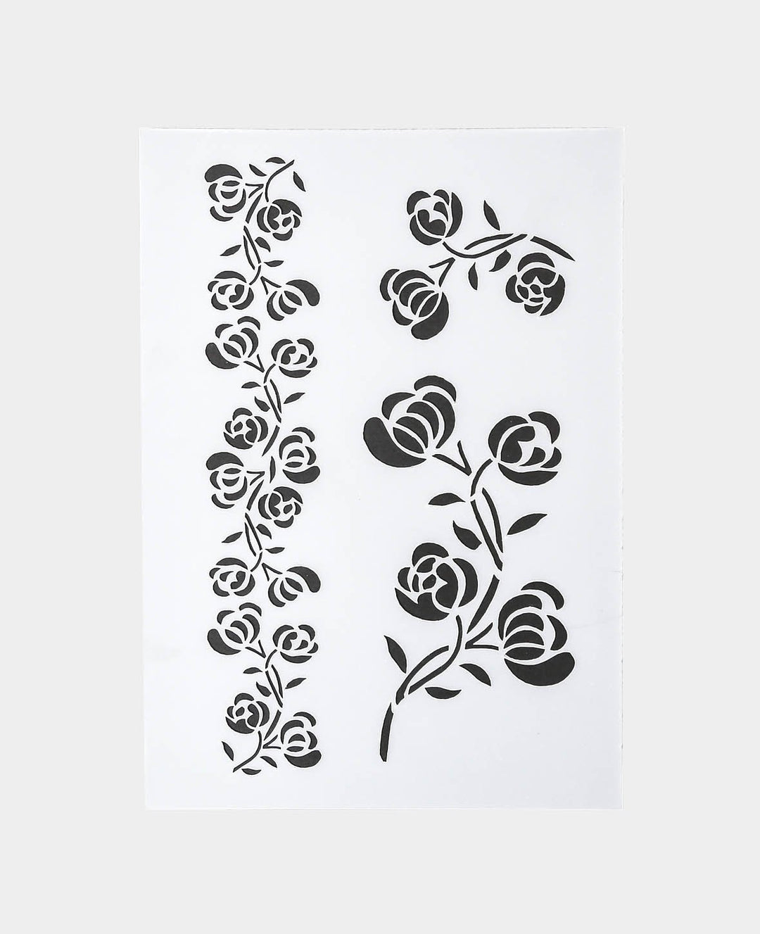 Schablone Blumen, 148 x 210 mm (A5), Weiss transluszent