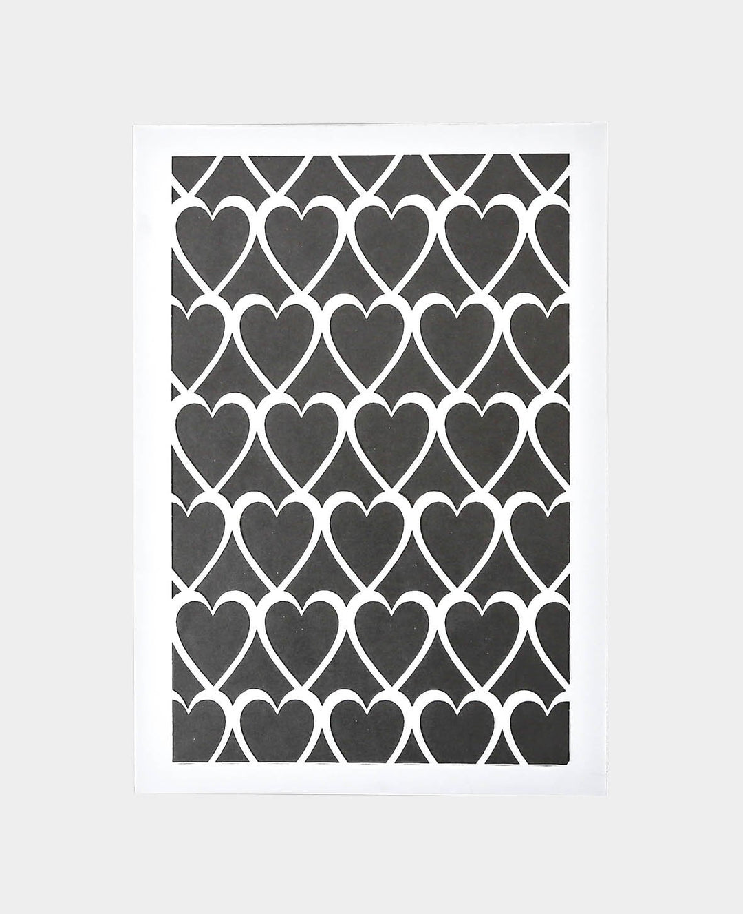 Schablone Herzen I, 148 x 210 mm (A5), Weiss transluszent