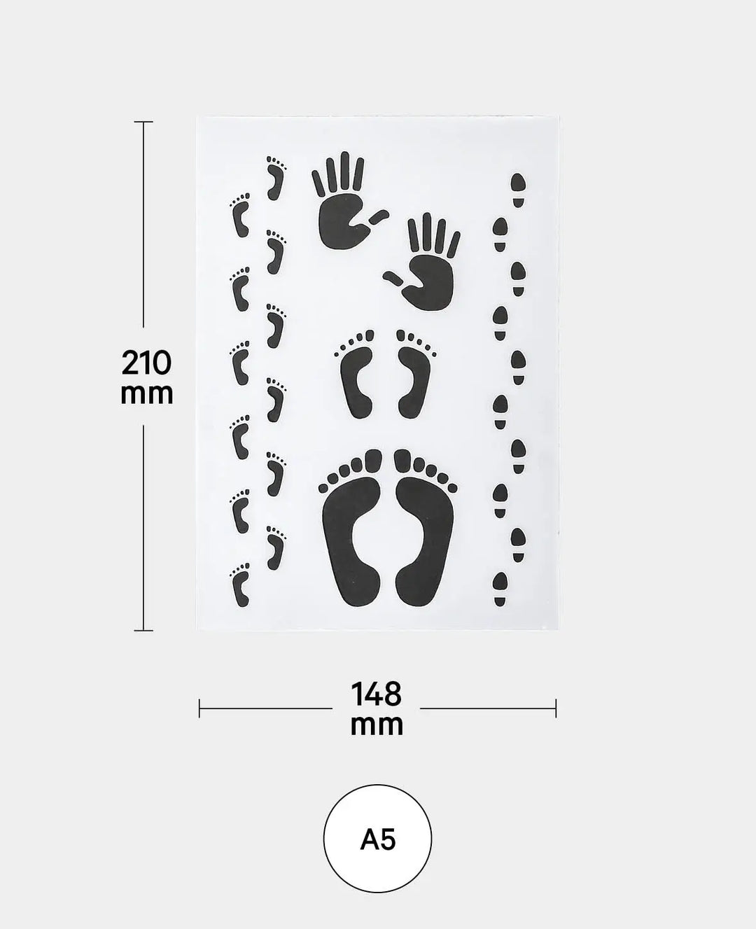Template Tracks, 148 x 210 mm (A5), White translucent