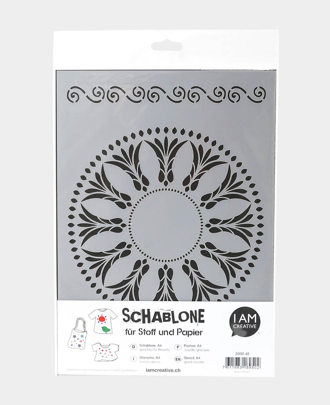 Schablone DIN A4, Rosette