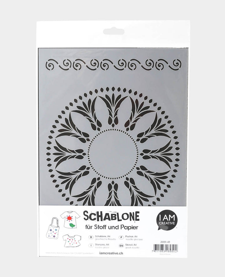 Schablone DIN A4, Rosette