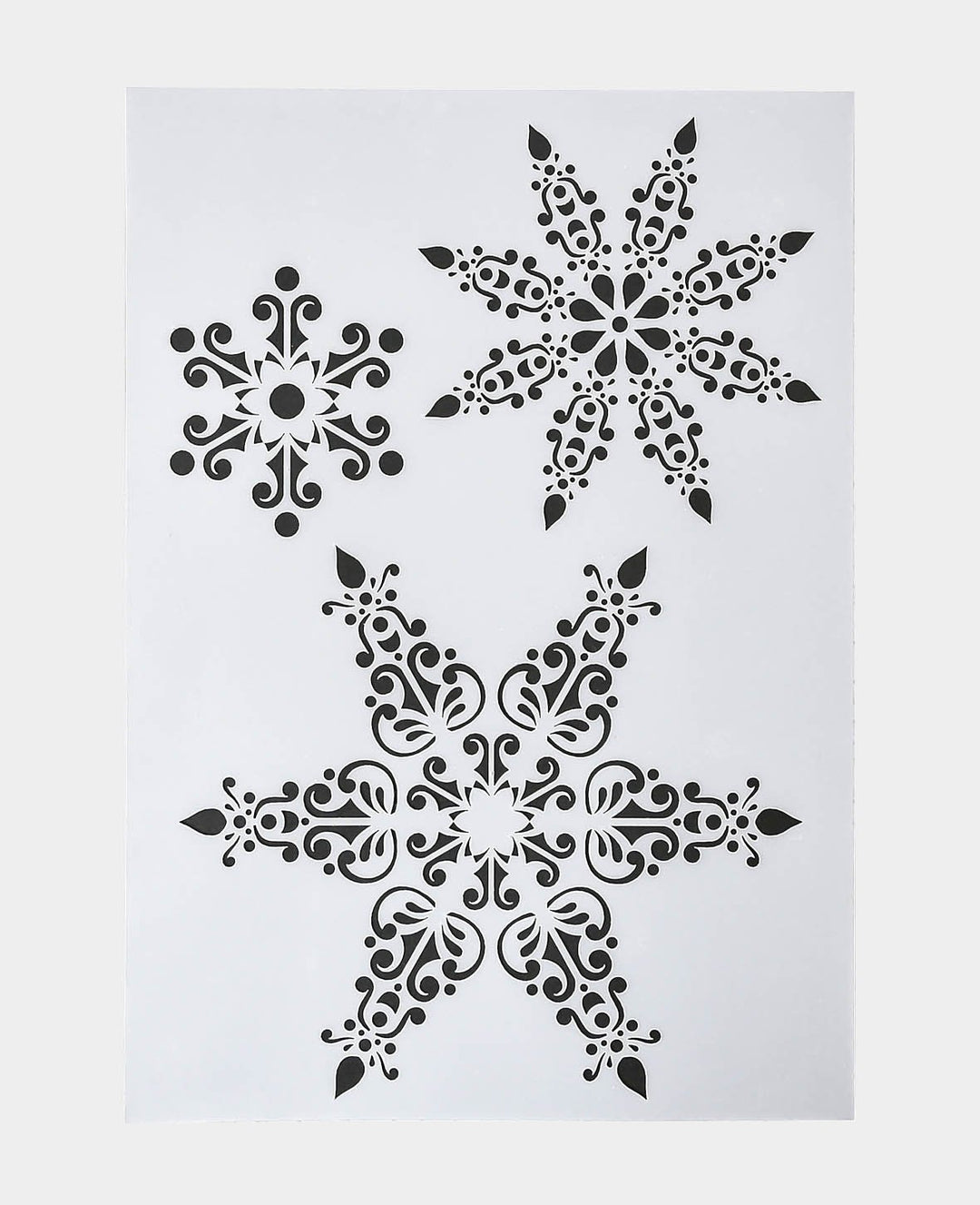 Schablone Schneeflocke, 210 x 297 mm (A4), Weiss transluszent