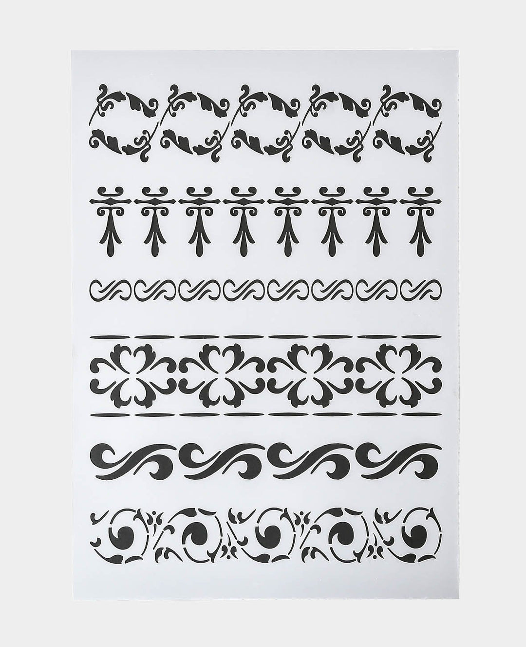 Stencil Borders I, 210 x 297 mm (A4), White translucent