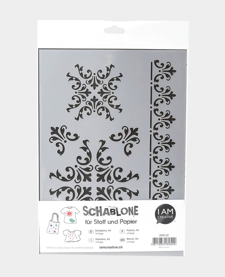 Template Borders II, 210 x 297 mm (A4), White translucent