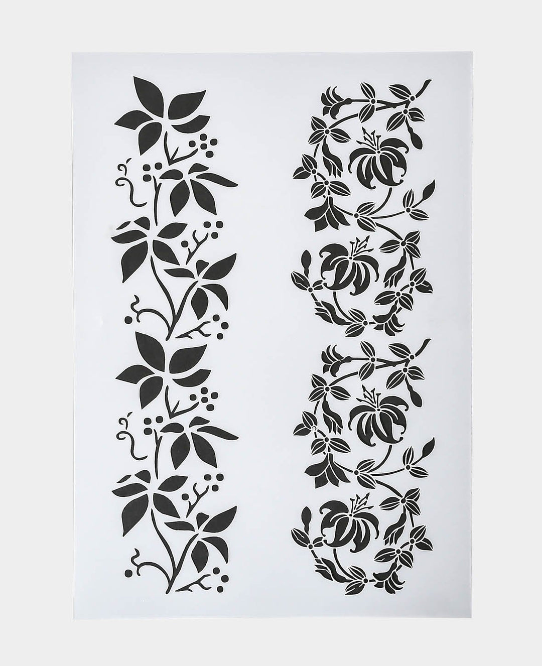 Wildflower Stencil, 210 x 297 mm (A4), White translucent