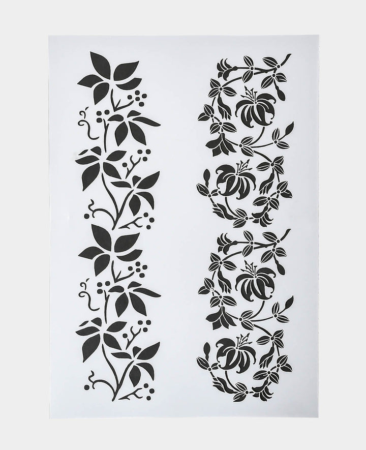 Wildflower Stencil, 210 x 297 mm (A4), White translucent