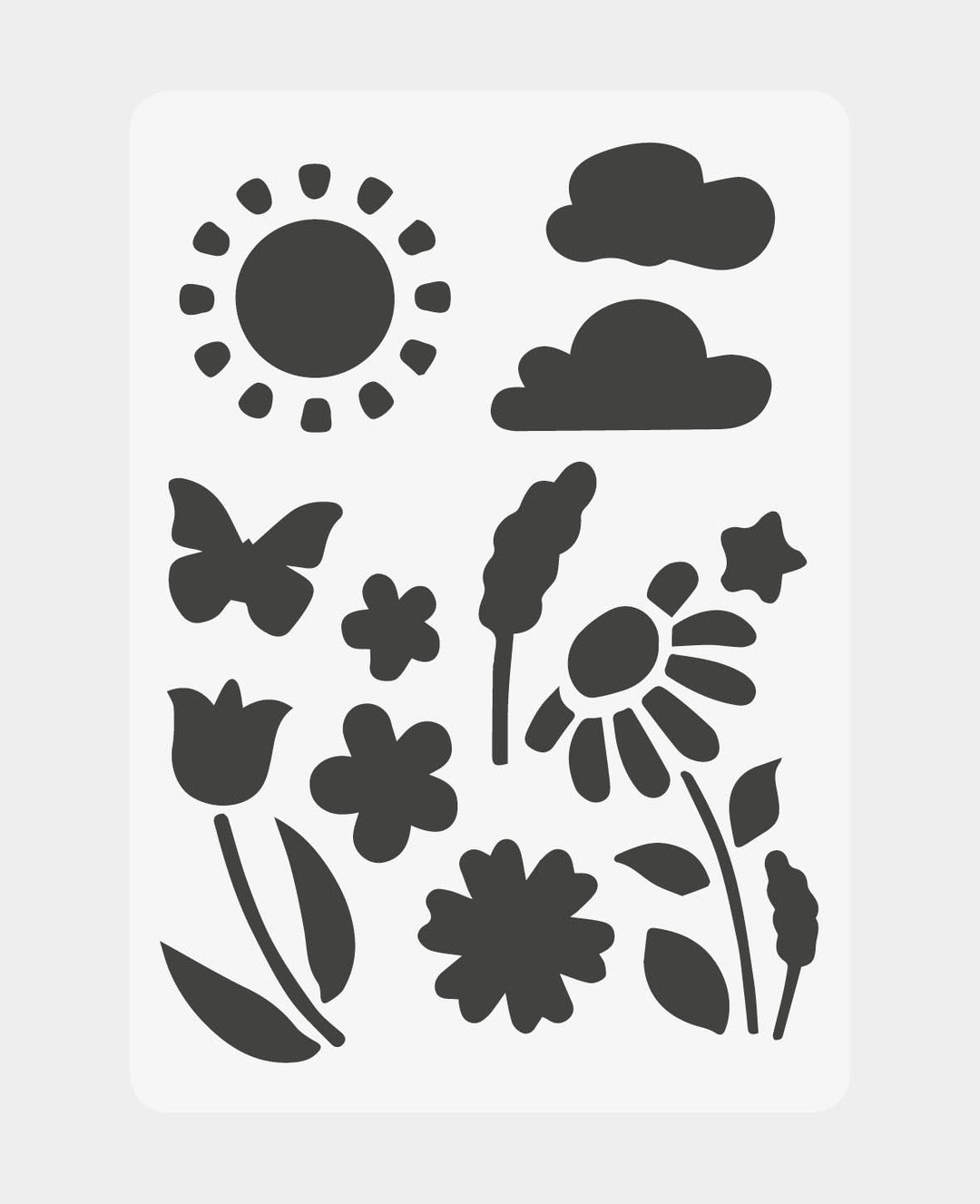 Stencil Kids Summer Day, 148 x 210 mm (A5), White translucent