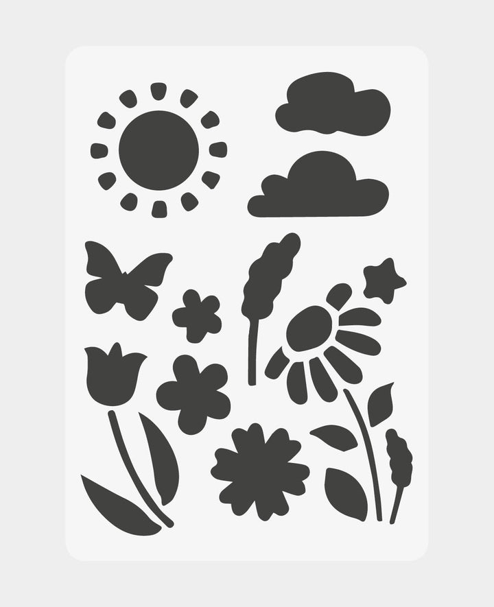 Stencil Kids Summer Day, 148 x 210 mm (A5), White translucent