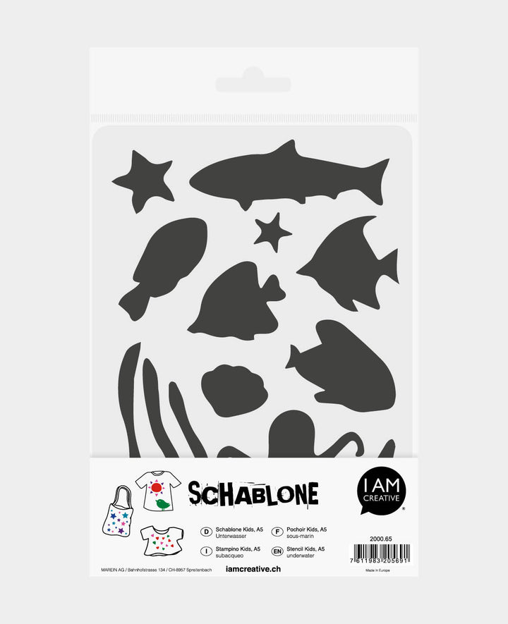 Template Kids Underwater, 148 x 210 mm (A5), White translucent