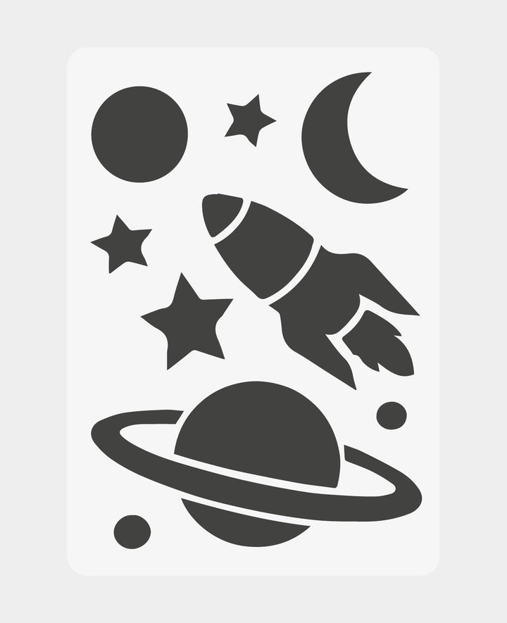Kids Space Stencil, 148 x 210 mm (A5), White Translucent