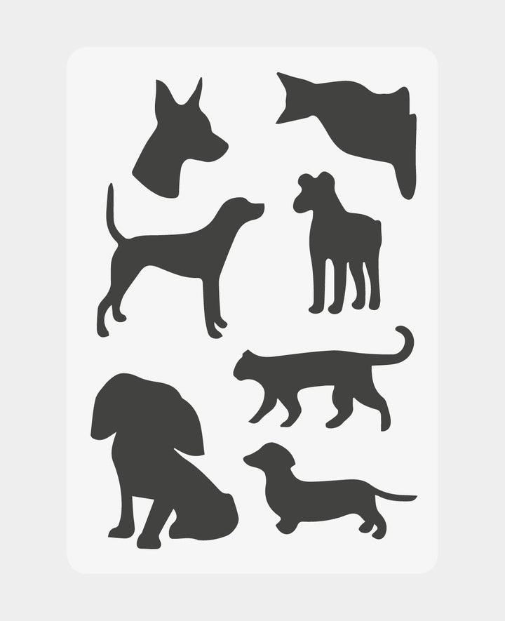 Stencil Kids DIN A5, Dogs + Cats