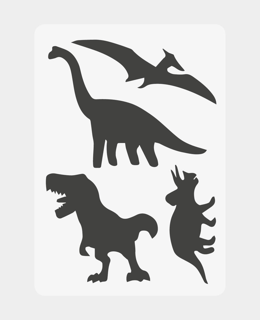 Stencil Kids Dinosaur, 148 x 210 mm (A5), White translucent,
