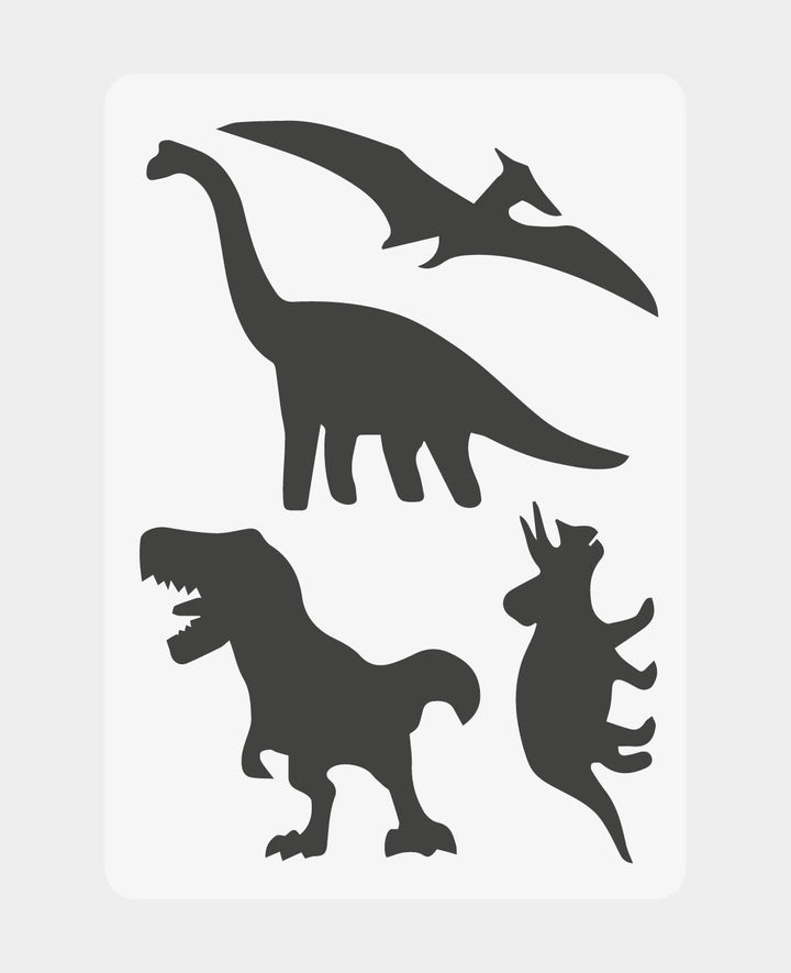 Stencil Kids Dinosaur, 148 x 210 mm (A5), White translucent,
