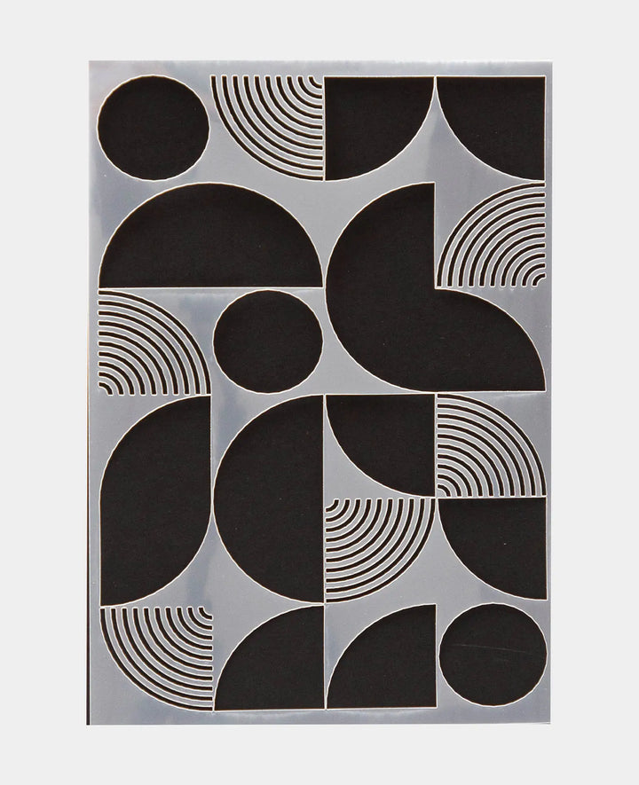 Schablone Abstrakt I, 148 x 210 mm (A5), Weiss transluszent