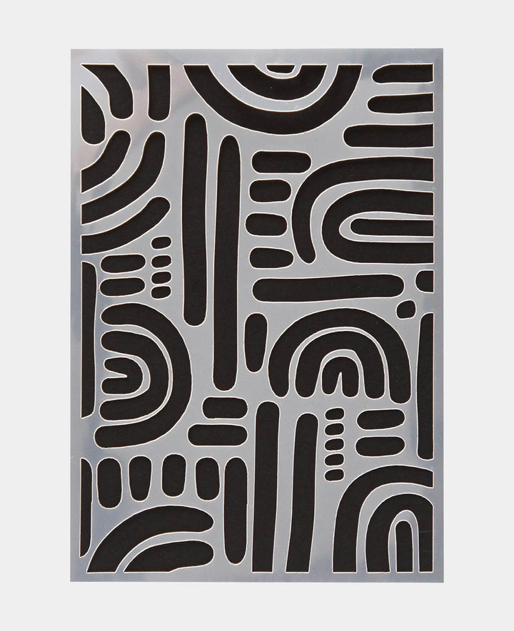 Schablone Abstrakt II, 148 x 210 mm (A5), Weiss transluszent