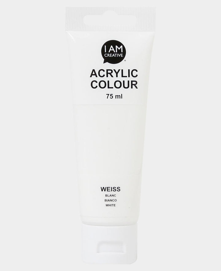 Acrylfarbe, Weiss, 75 ml