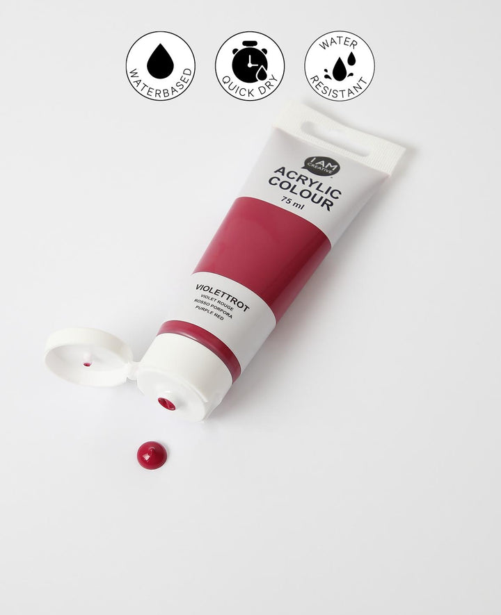 Acrylfarbe, Violettrot, 75 ml