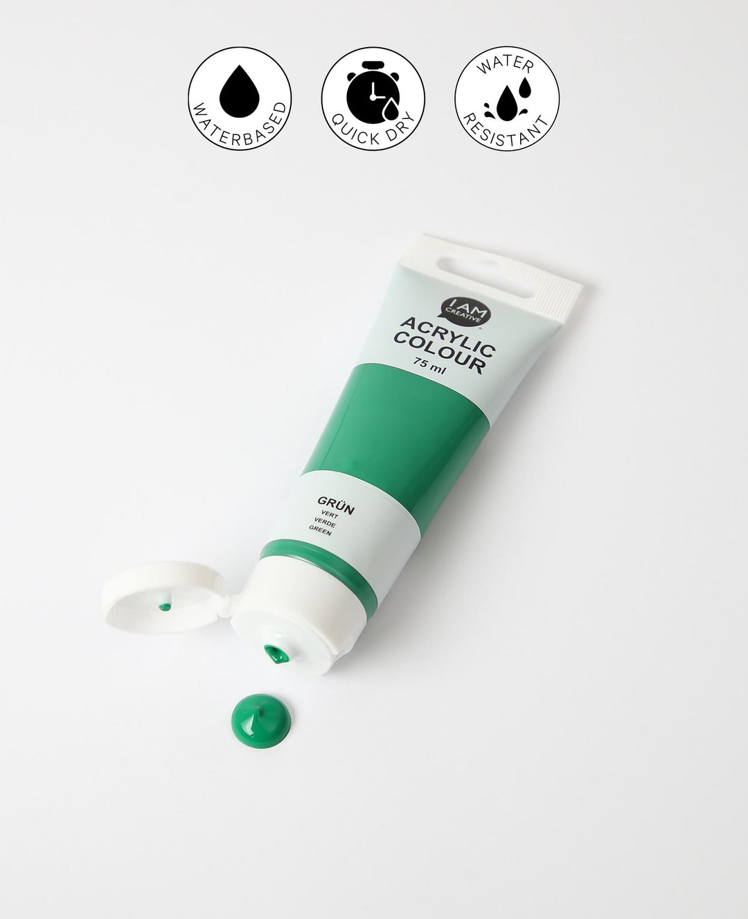 Peinture acrylique, vert, 75 ml