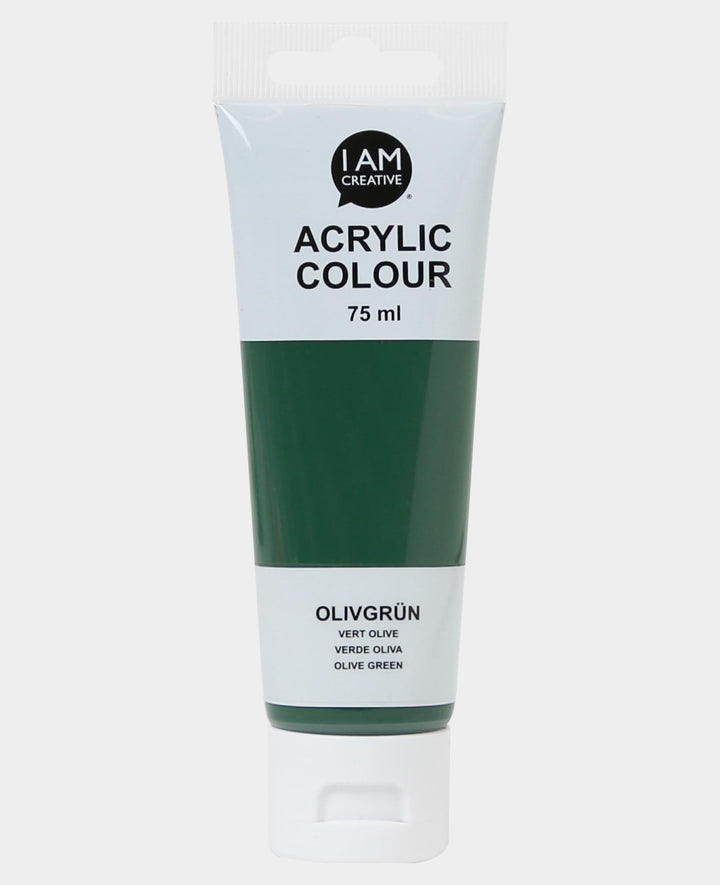 Acrylfarbe, Olivgrün, 75 ml