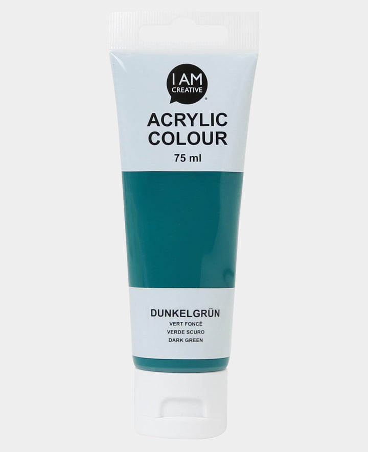 Peinture acrylique, vert foncé, 75 ml