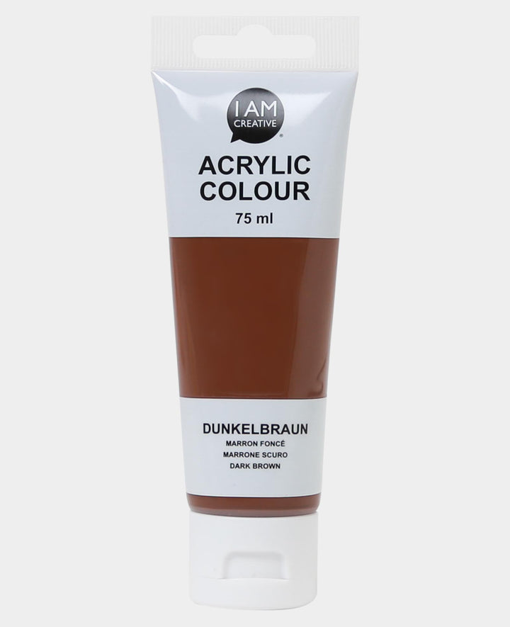 Acrylfarbe, Dunkelbraun, 75 ml