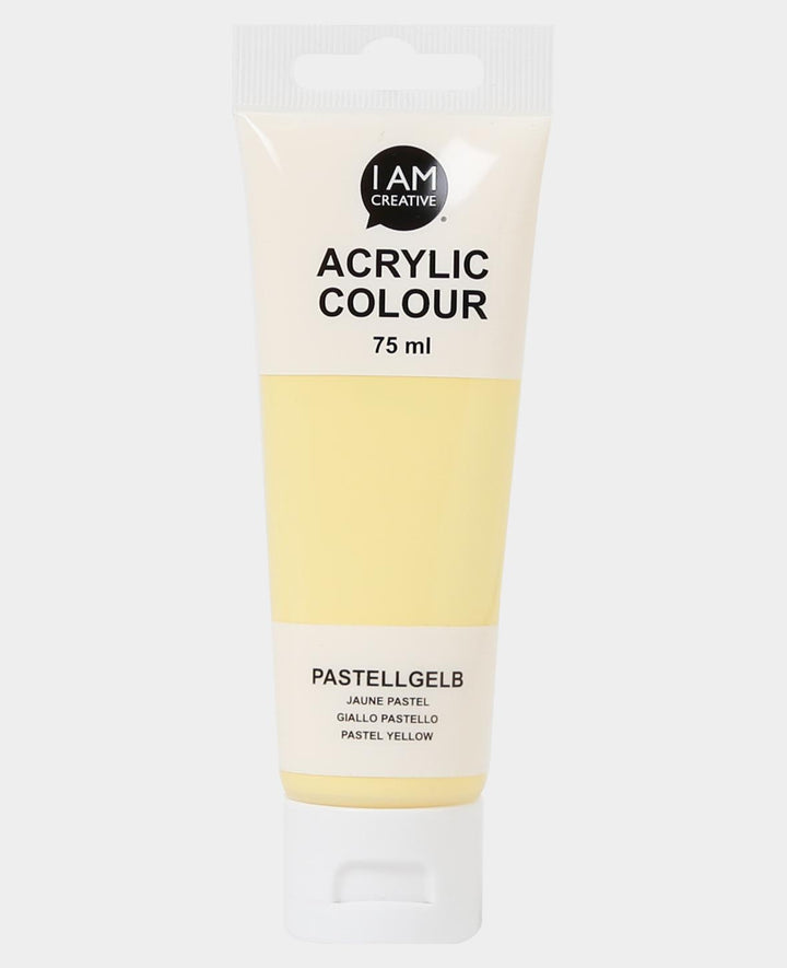 Acrylfarbe, Pastellgelb, 75 ml