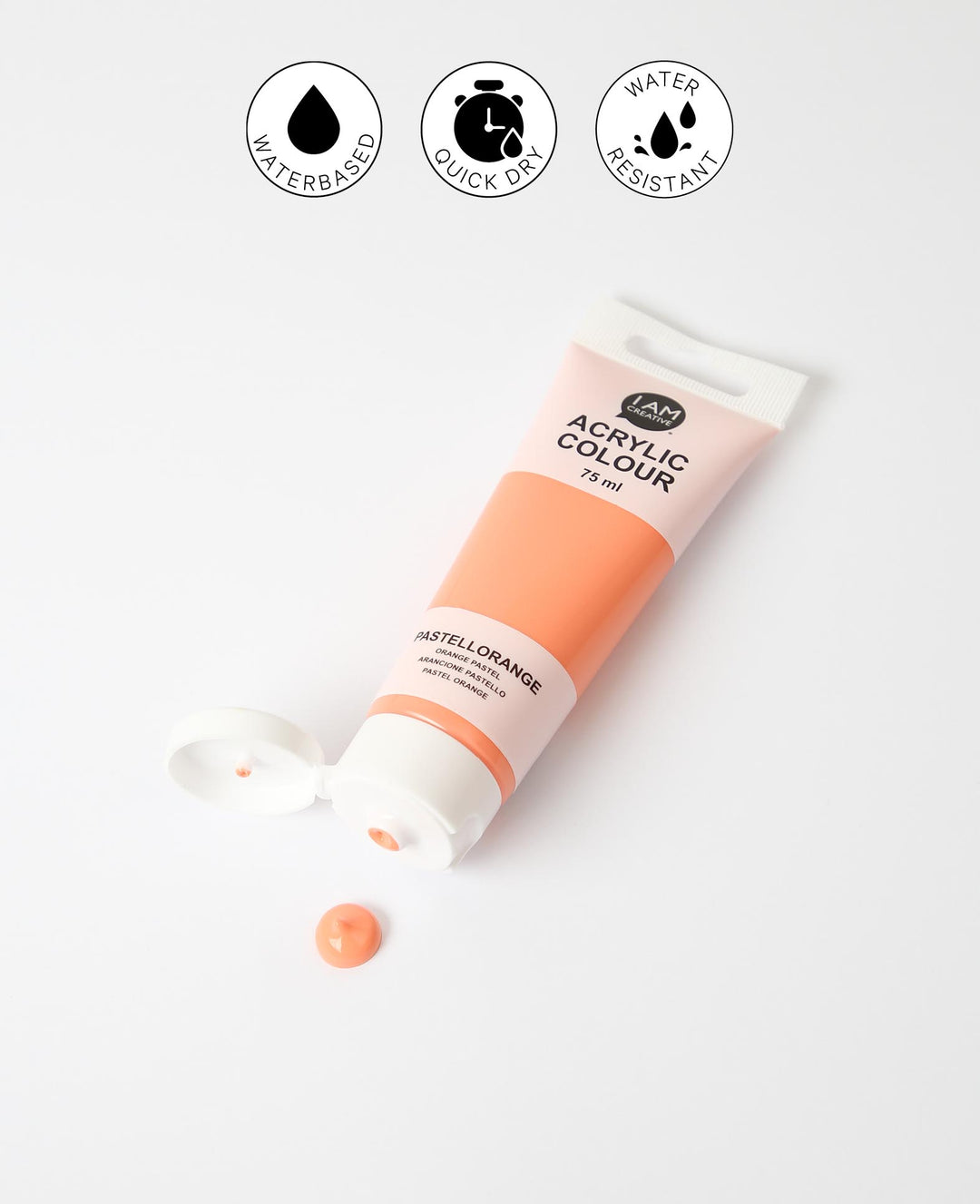 Acrylfarbe, Pastellorange, 75 ml