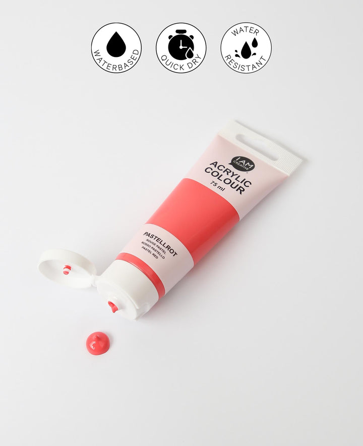 Acrylfarbe, Pastellrot, 75 ml